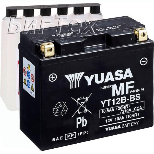 Мото аккумулятор YUASA AGM YT12B-BS 10.5 Ач