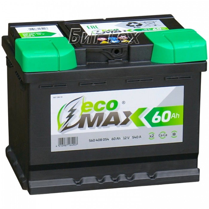Аккумулятор автомобильный ECOMAX 60 Ач