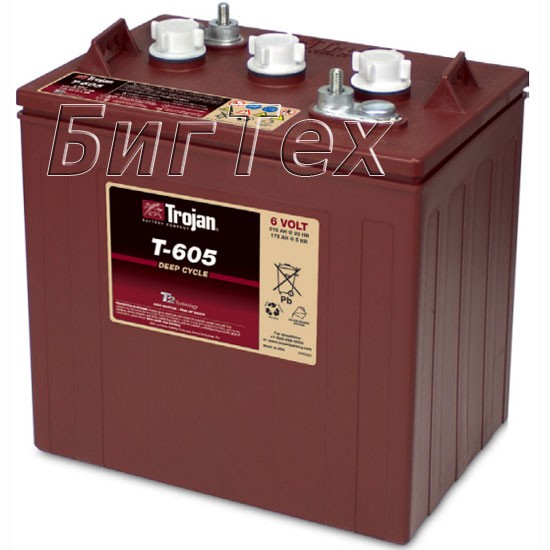 Аккумулятор тяговый Trojan T-605, 210 А/ч (6...