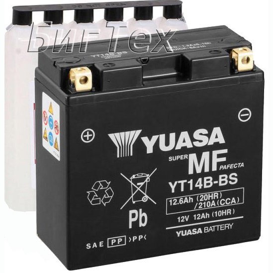 Мото аккумулятор YUASA AGM YT14B-BS 12.6 Ач