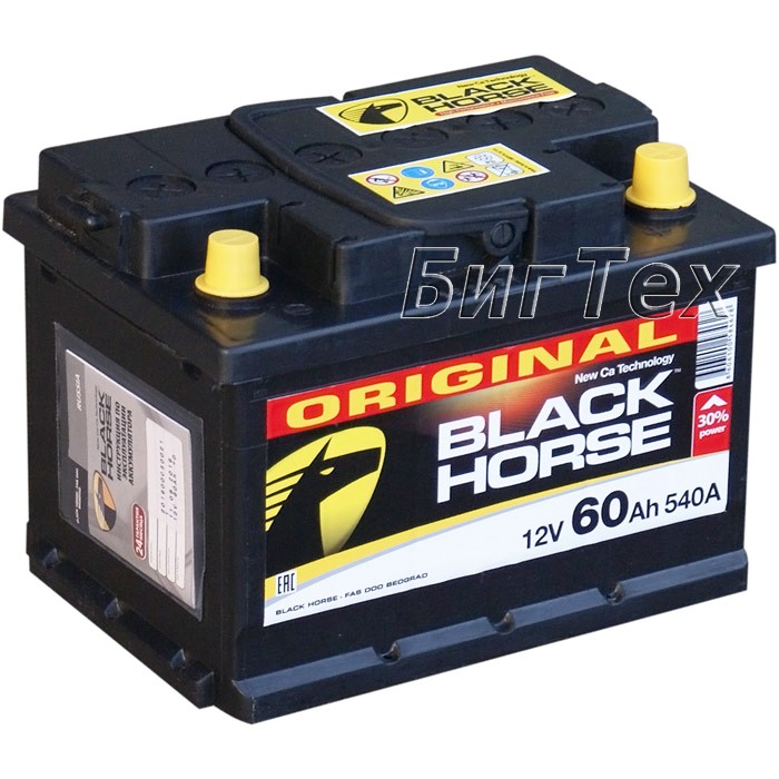 Аккумулятор автомобильный BLACK HORSE 60 Ah