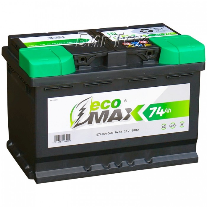 Аккумулятор автомобильный ECOMAX 74 Ач