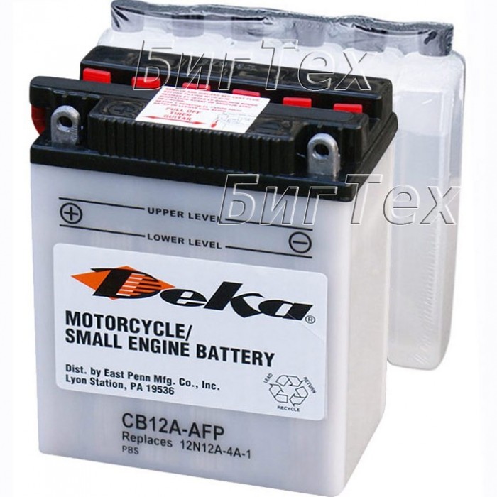 Мото аккумулятор Deka CB12A-A, 12 А/ч