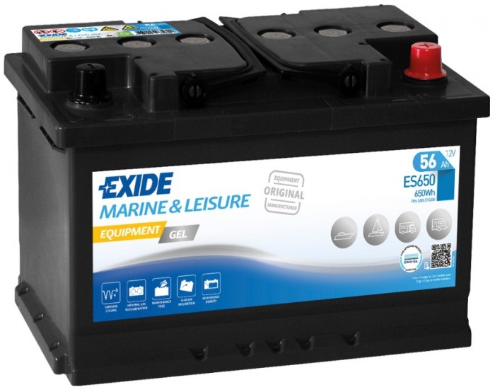 Аккумулятор гелевый EXIDE MARINE GEL ES650...