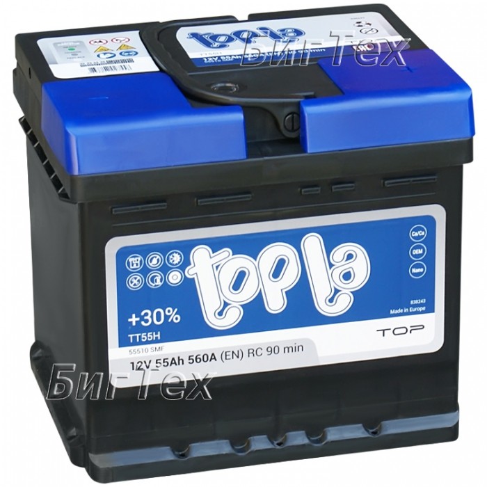 Аккумулятор автомобильный Topla Top 55 Ач