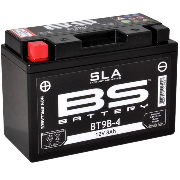 Мото аккумулятор BS BT9B SLA 8Ah (YT9B-4)