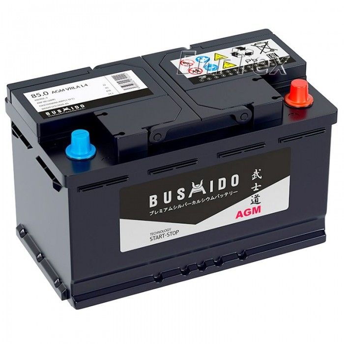 Аккумулятор автомобильный BUSHIDO AGM Start...
