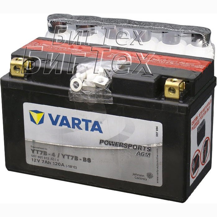 Мото аккумулятор VARTA Powersports AGM YT7B-BS...