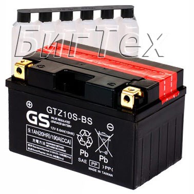 Мото аккумулятор GS TTZ10S-BS 9.1Ач, 190А