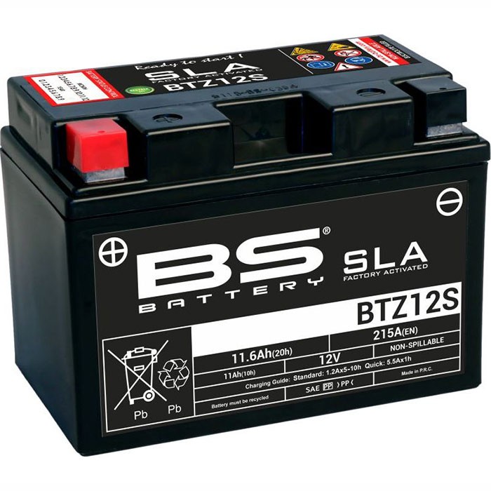 Мото аккумулятор BS BTZ12S SLA 11.6Ah (YTZ12S)