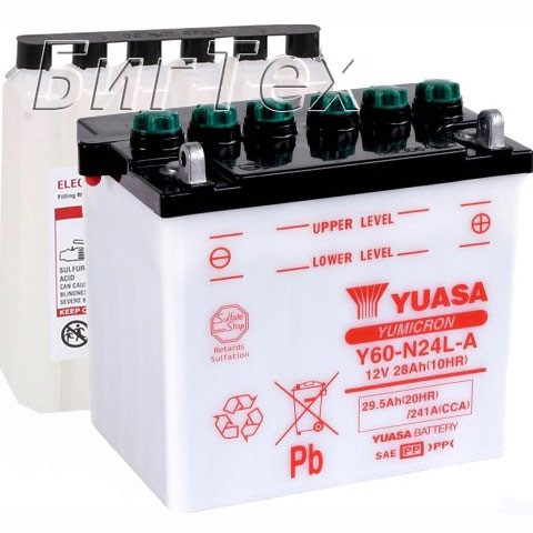 Мото аккумулятор YUASA Y60-N24L-A 29.5 Ач