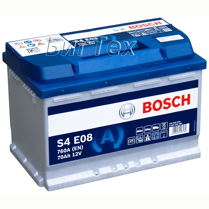 Аккумулятор автомобильный BOSCH EFB S4E 08 70 Ач