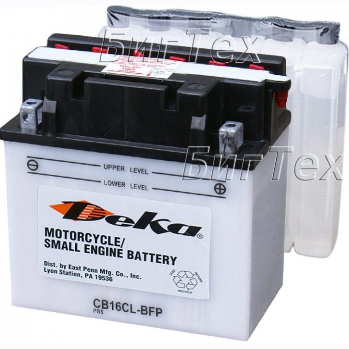 Мото аккумулятор Deka CB16CL-B, 19 А/ч