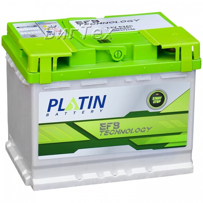 Аккумулятор автомобильный PLATIN EFB 63 Ач