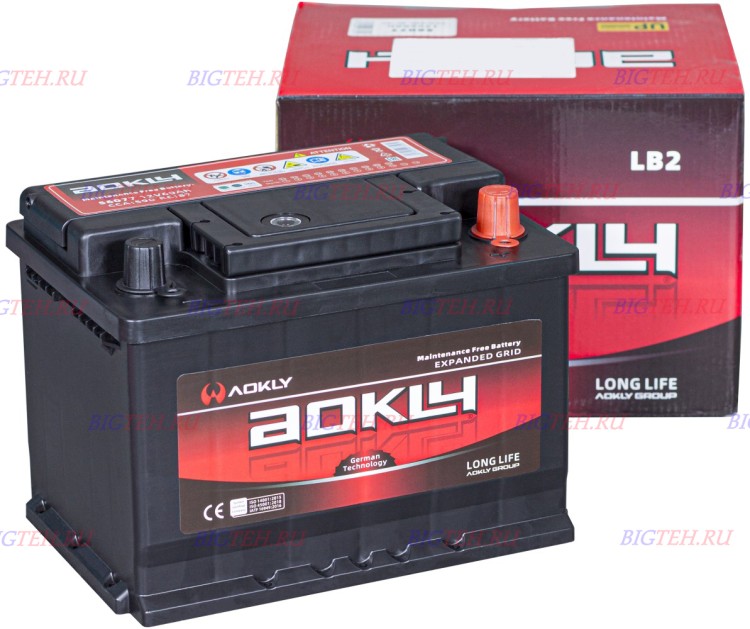 Аккумулятор автомобильный AOKLY 60Ач 590А 56077...