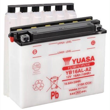 Мото аккумулятор YUASA YB16AL-A2, 16.8 Ач