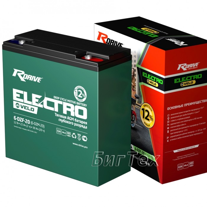 Аккумулятор тяговый RDrive Electro 6-DZF-20, 28...