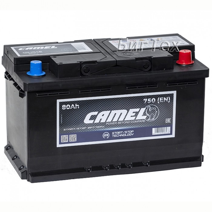 Аккумулятор автомобильный CAMEL EFB LN4 80Ач 750А