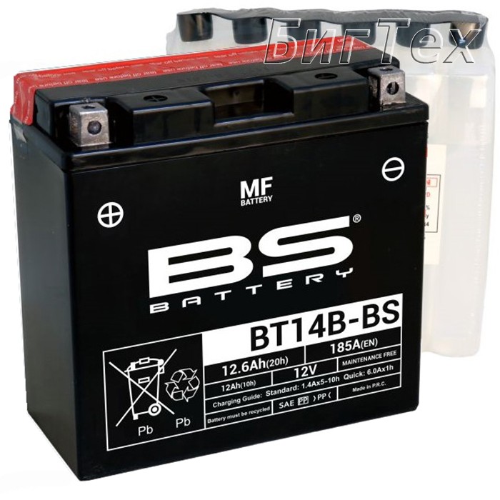 Мото аккумулятор BS BT14B-BS 12.6 Ач (YT14B-BS)