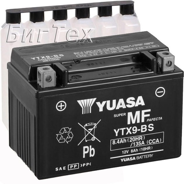 Мото аккумулятор YUASA AGM YTX9-BS 8.4 Ач