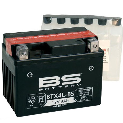 Мото аккумулятор BS BTX4L-BS 3 Ач (YT4XL-BS)