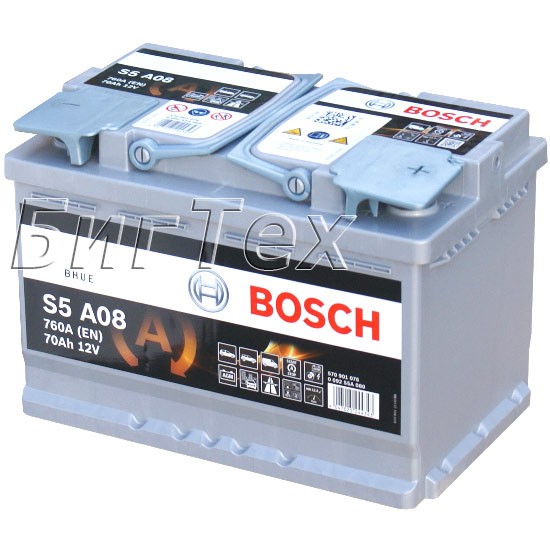 Аккумулятор автомобильный BOSCH AGM S5 A08 70 Ач