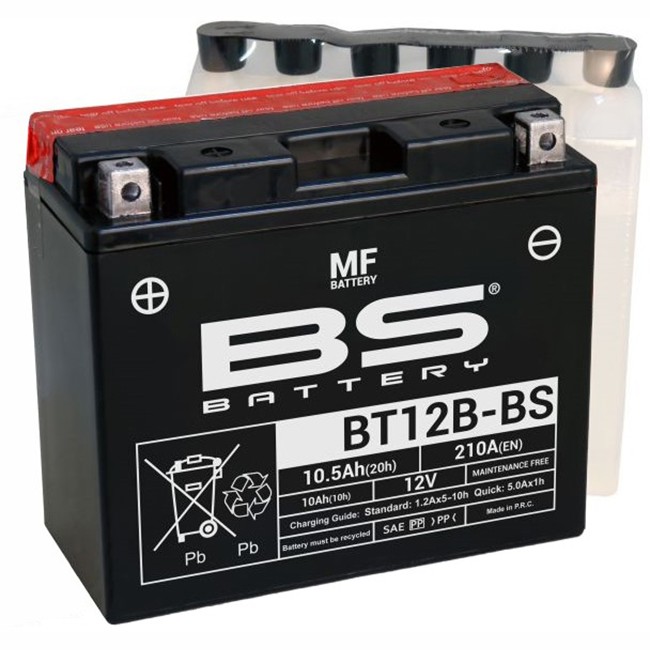 Мото аккумулятор BS BT12B-BS 10 Ач (YT12B-BS)