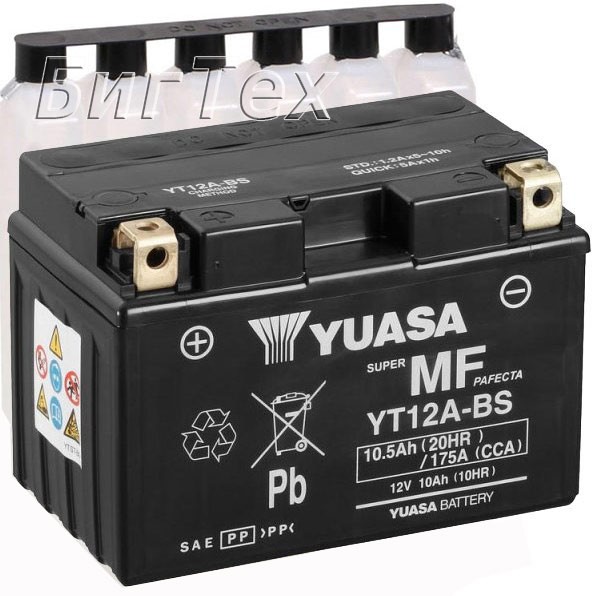 Мото аккумулятор YUASA AGM YT12A-BS 10.5 Ач