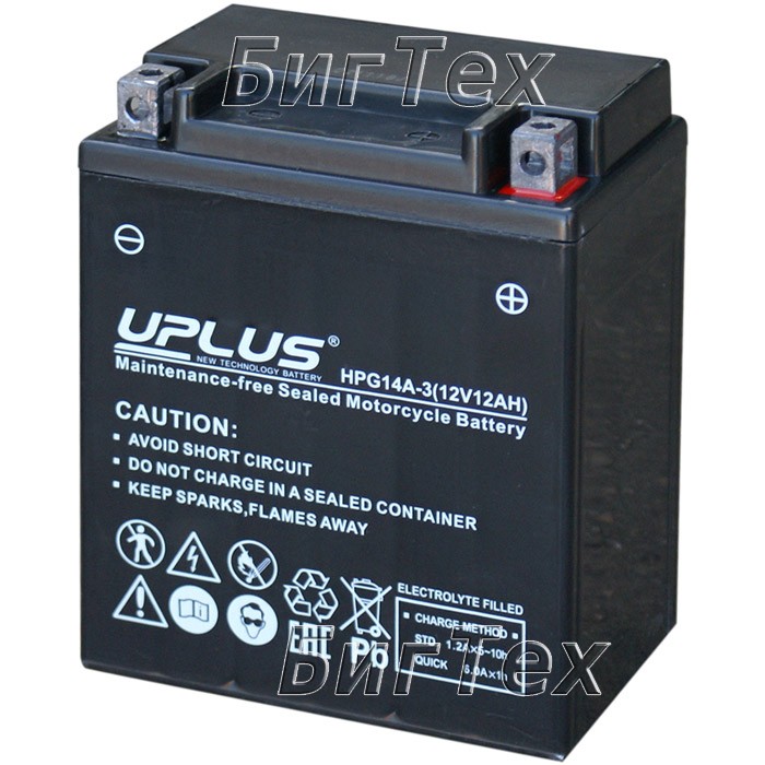 Мото аккумулятор Uplus HPG14A-3 Nano Gel 12 Ач...