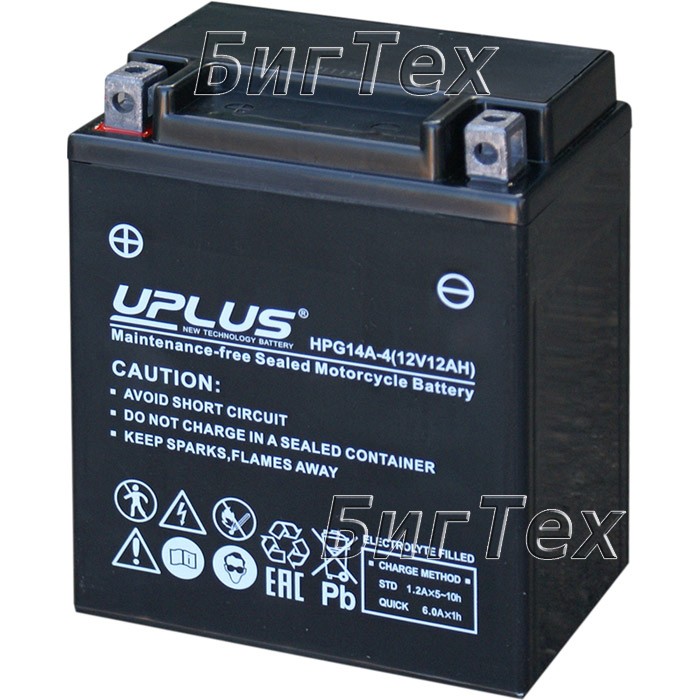 Мото аккумулятор Uplus HPG14A-4 Nano Gel 12 Ач...