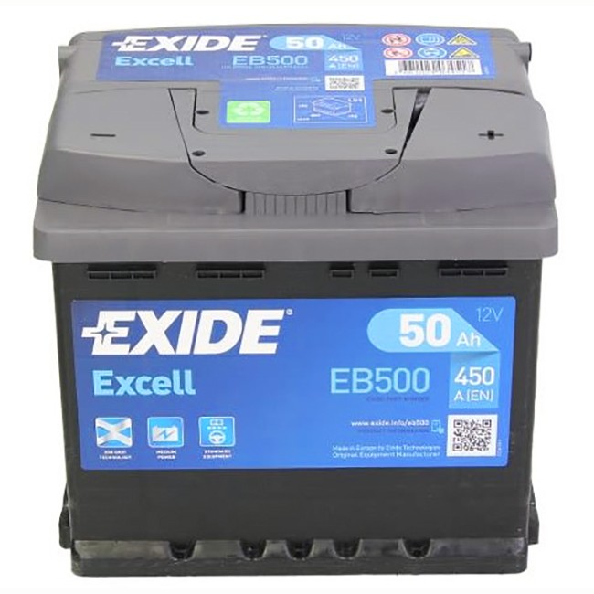 Аккумулятор автомобильный Exide Excell EB500 50 Ач