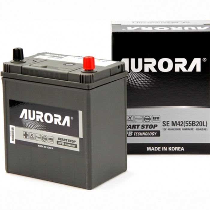 Аккумулятор автомобильный AURORA JIS EFB M42...