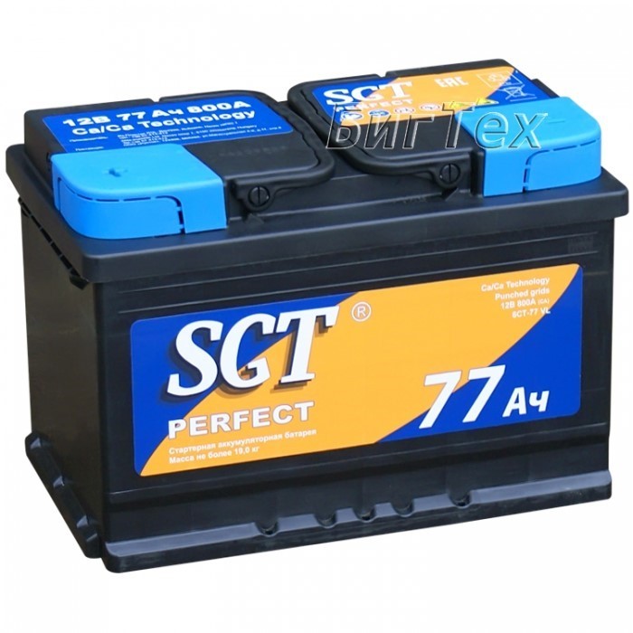 Аккумулятор автомобильный SGT Perfect, 77 Ач 800A