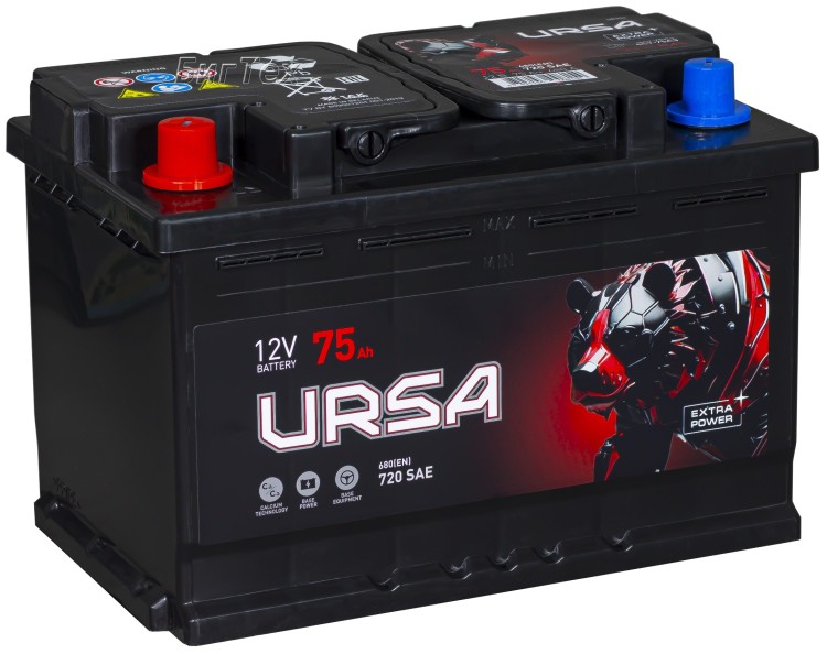 Аккумулятор автомобильный URSA Extra Power 75Ач...