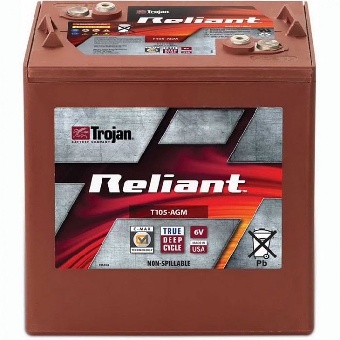 Аккумулятор тяговый Trojan T105-AGM 217 А/ч (6...