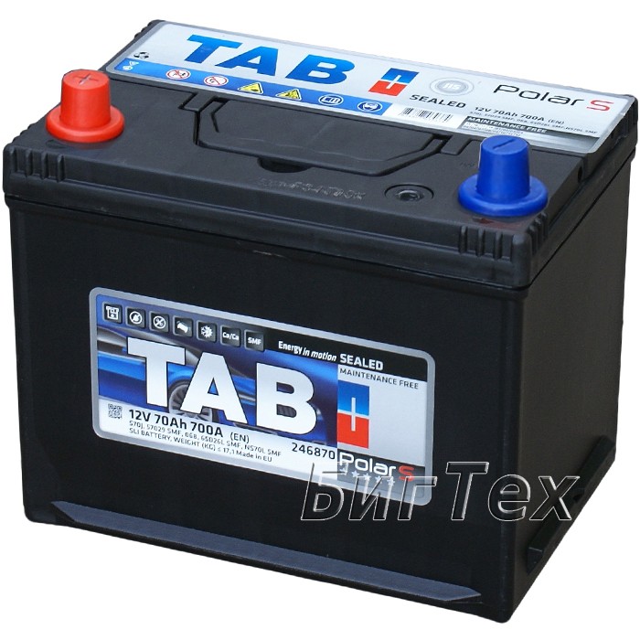 Аккумулятор автомобильный TAB Polar S JIS Asia...