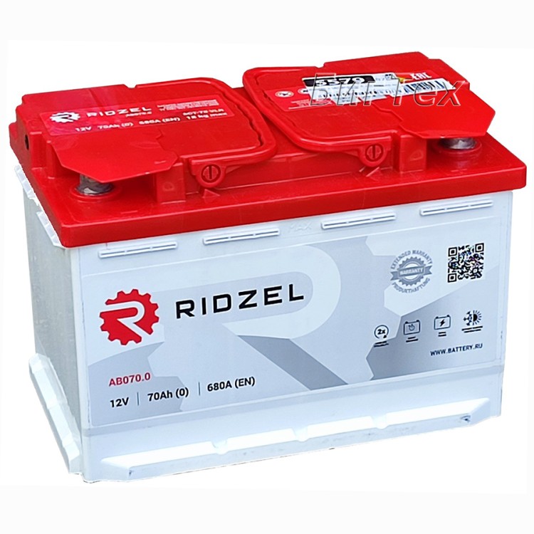 Аккумулятор автомобильный RIDZEL 70 Ah 680А 