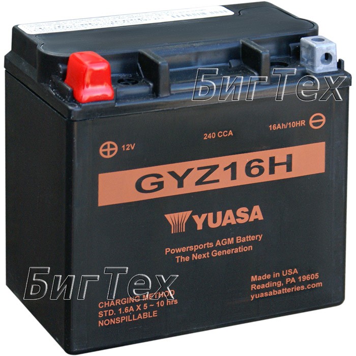 Мото аккумулятор YUASA AGM GYZ16H 16 Ач