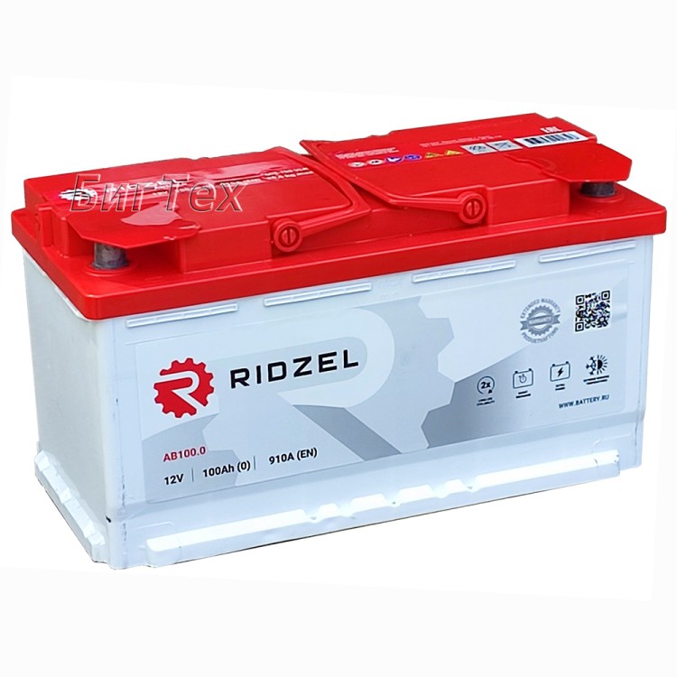 Аккумулятор автомобильный RIDZEL 100 Ah 910А 