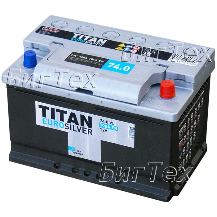 Аккумулятор автомобильный Titan Euro Silver 74 А/ч