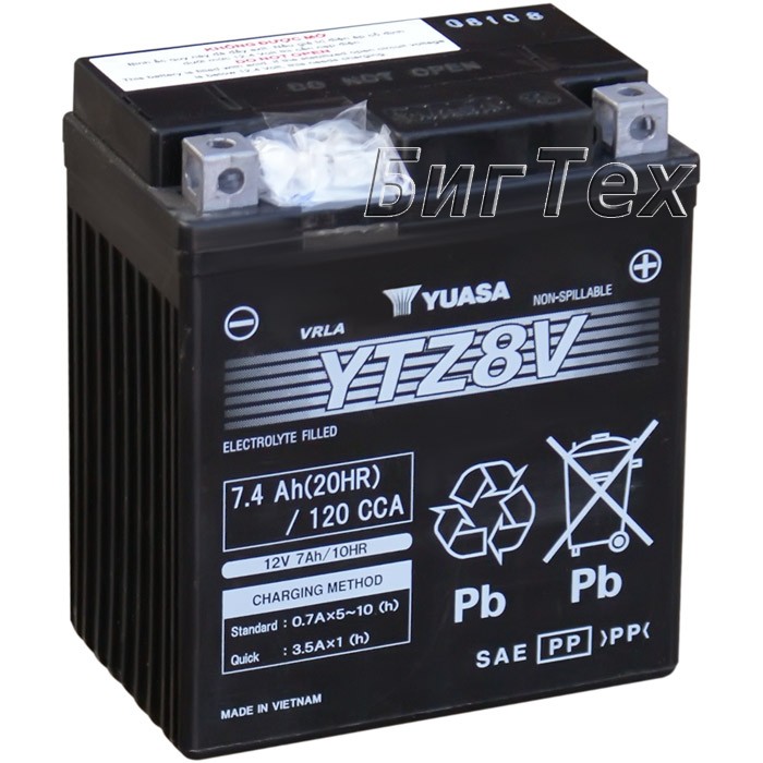 Мото аккумулятор YUASA AGM YTZ8V 7.4 Ач