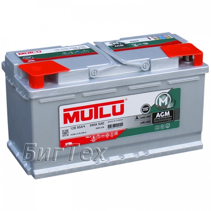 Аккумулятор автомобильный MUTLU AGM L5 95 Ач...
