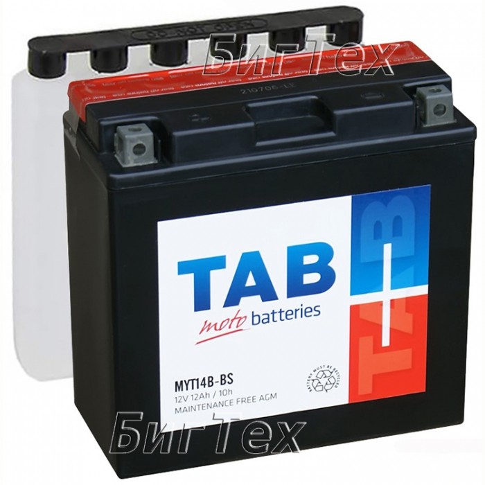 Мото аккумулятор TAB MOTO MYT14B-BS AGM 12 Ач