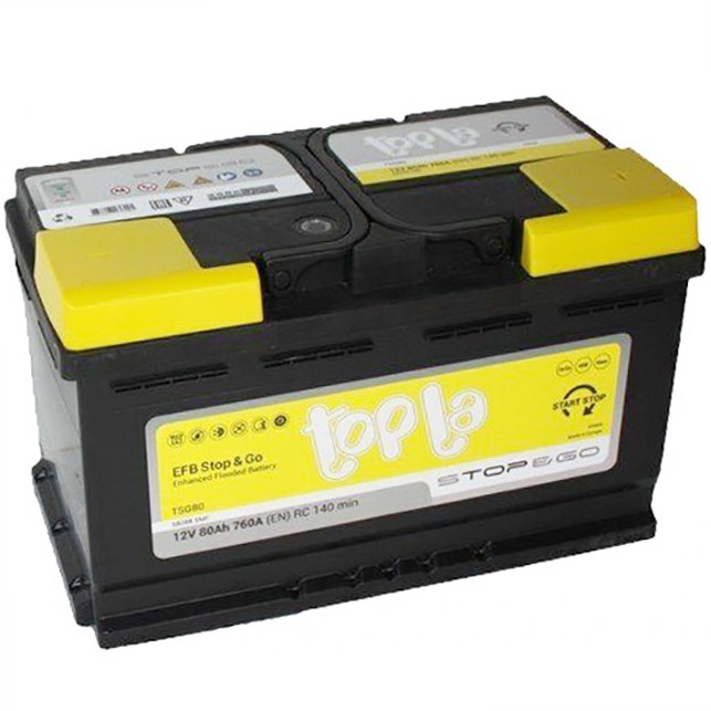 Аккумулятор автомобильный Topla EFB Stop Go L4,...