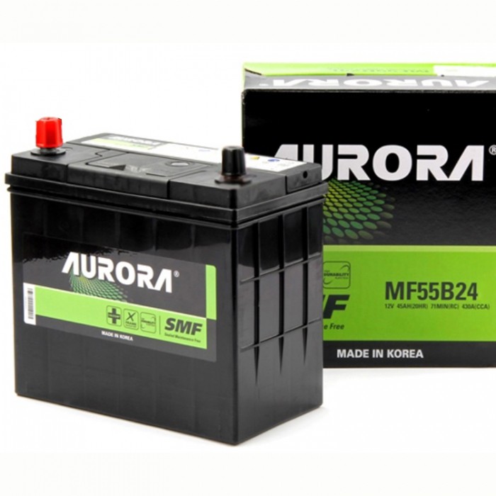Аккумулятор автомобильный AURORA JIS MF55B24R...