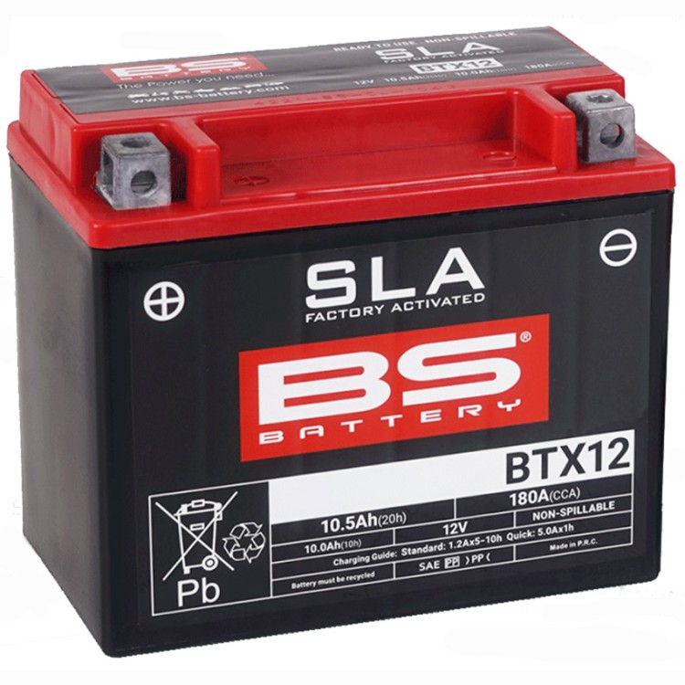 Мото аккумулятор BS BTX12 SLA 10.5Ah