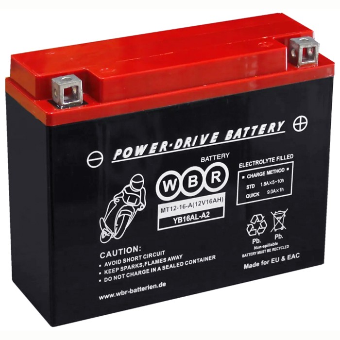 Мото аккумулятор WBR SMT12-16-A YB16AL-A2 16 Ач...