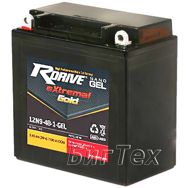 Мото аккумулятор RDrive Gold 12N9-4B-1 GEL 9.45 Ач