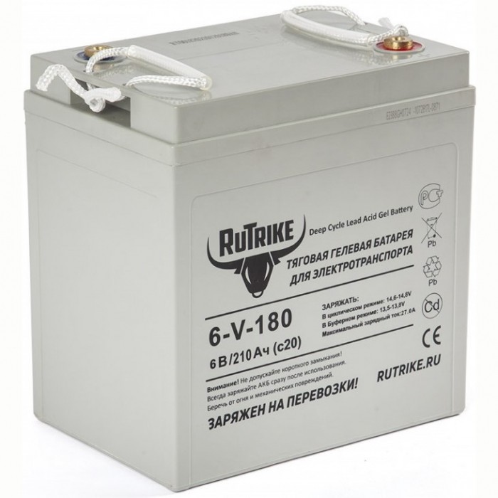Аккумулятор тяговый RuTrike 3-EVF-180, 210Ah (6...