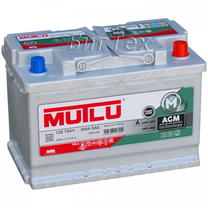 Аккумулятор автомобильный MUTLU AGM L3 70 Ач...